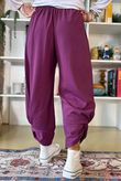 The Sunday Morning 7/8 Twist Pant Aubergine
